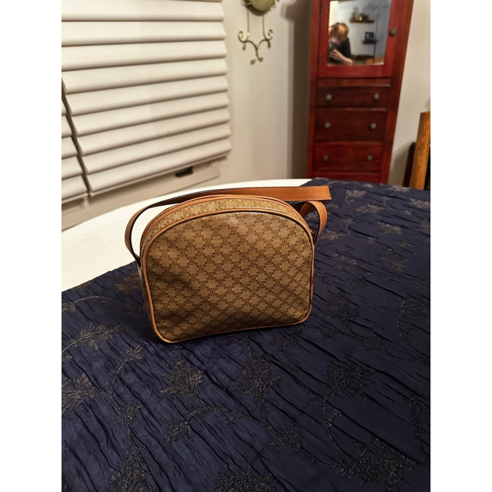 Celine Brown Tan Monogram Crossbody Bag - Picture 6 of 16
